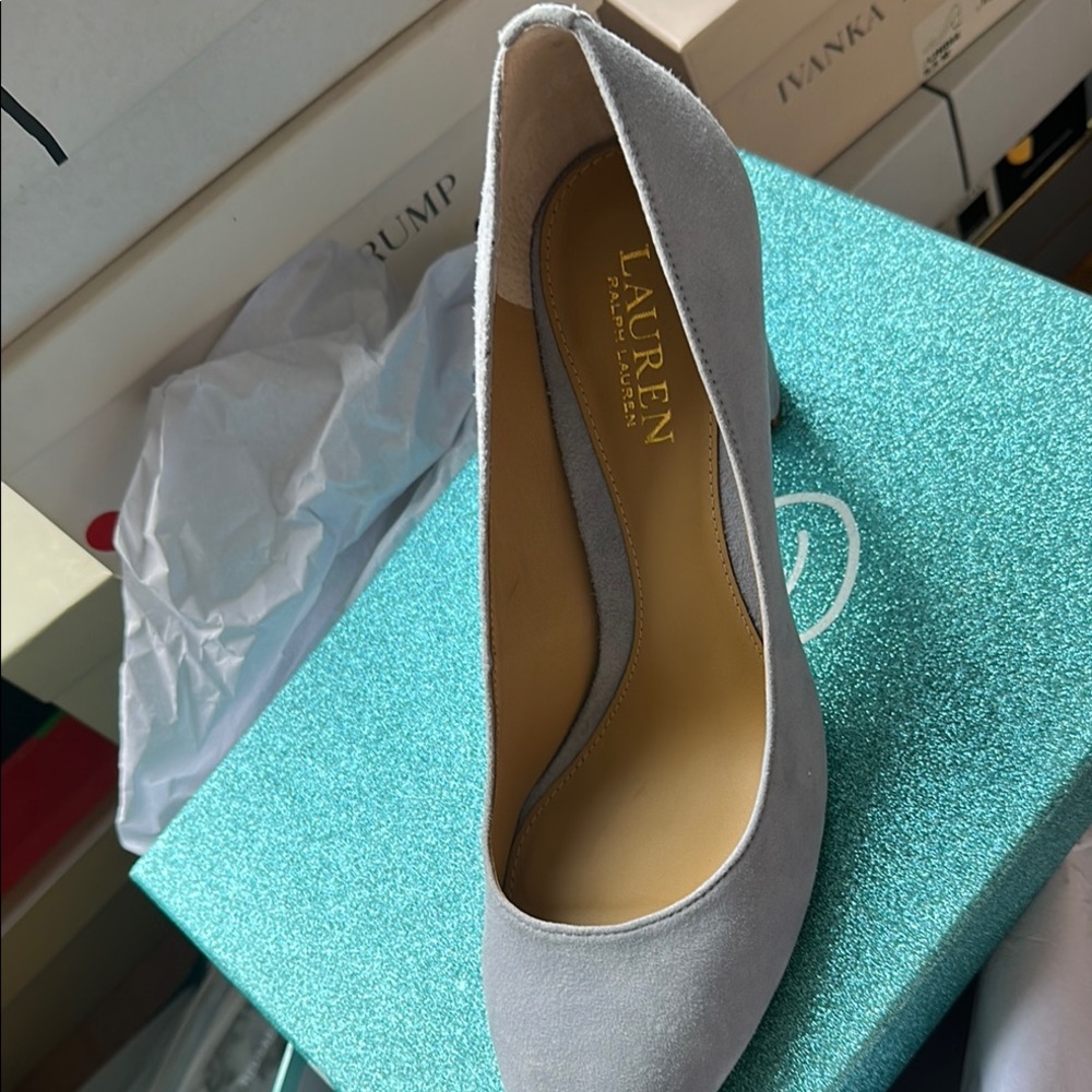 Ralph Lauren light Blue Heels Elegant Shoes